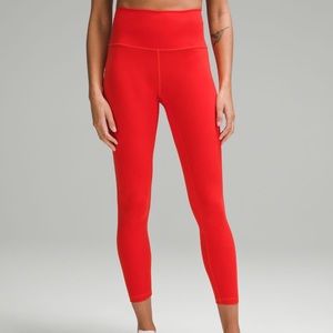 Lululemon Wunder Train High-Rise Tight with Pockets 25” in Hot Heat